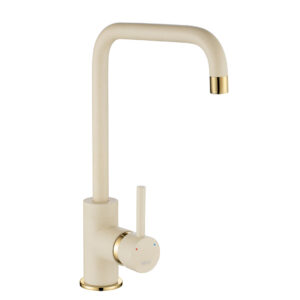 CASCATA SQUARE SPOUT GOLD BRASS PURQUARTZ CHAMPAGNE
