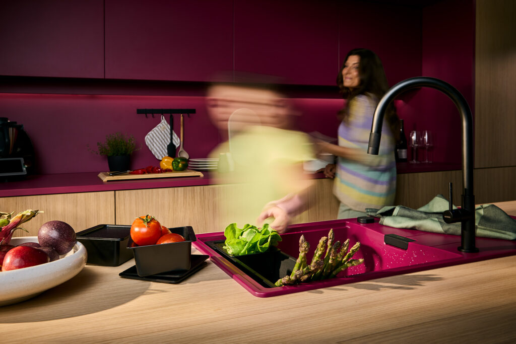 SCHOCK quartz composite sink campaign image by The 1810 Company
