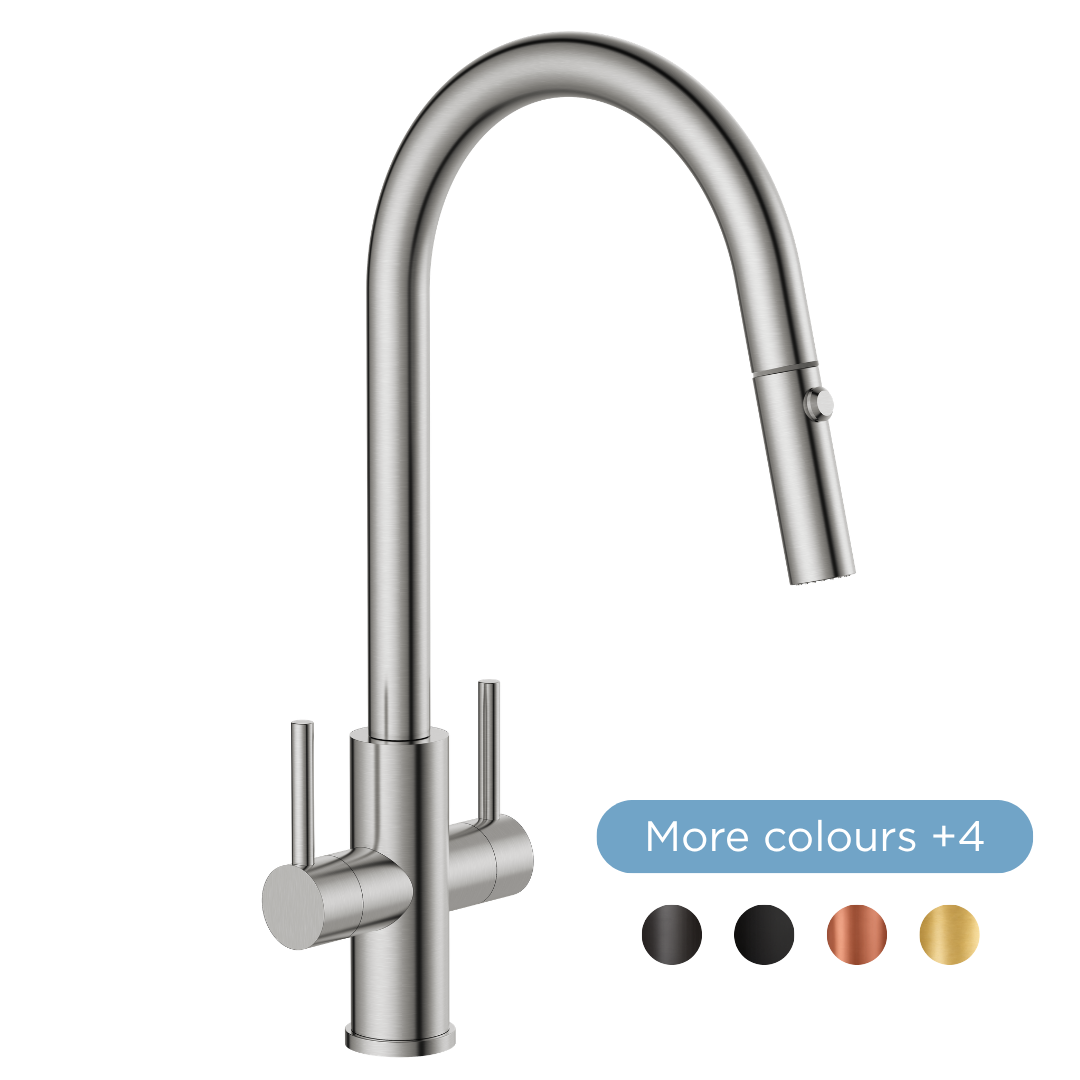 DUTRARRE QFIT TWIN LEVER FLEX RETRACTABLE TAP