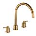 Aero 3-hole tap Gold Brass